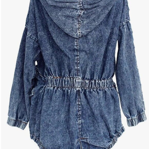 Vintage Denim Hooded Jacket - Picture 1 of 7